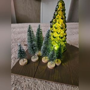 Bottle Brush Pine Trees Decor Lot